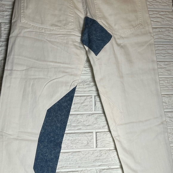 Free People x Sandrine Rose patchwork denim blue and white jeans. NWT - Picture 10 of 16